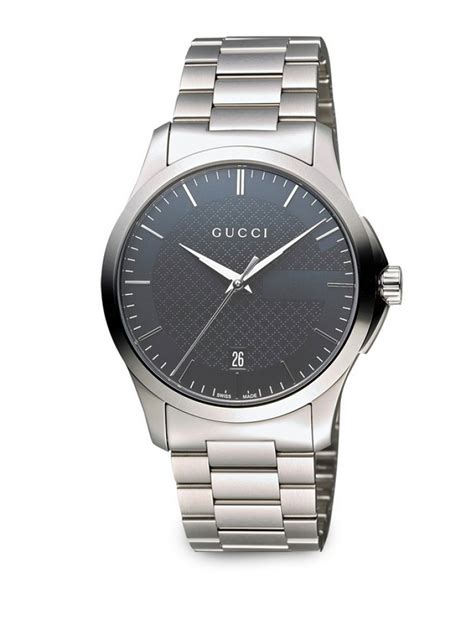 gucci stainless steel g frame watch|stainless steel gucci watch men.